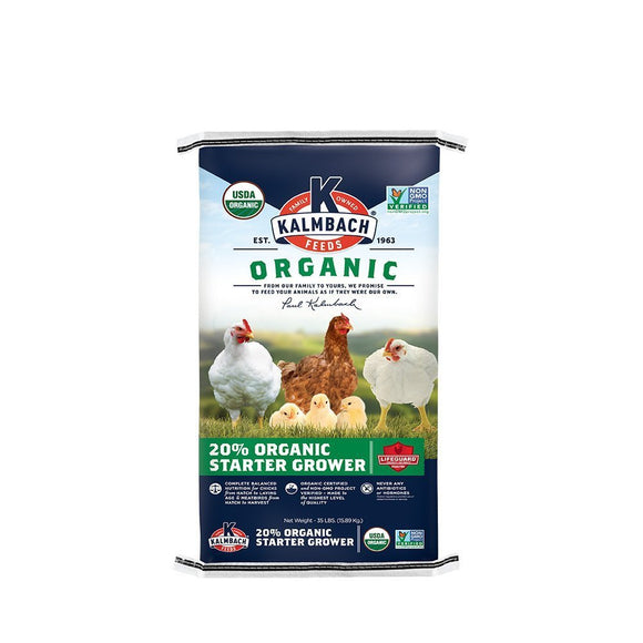 Kalmbach Feeds 20% Organic Chick and Meatbird Starter Grower (Crumble) (35 LB)