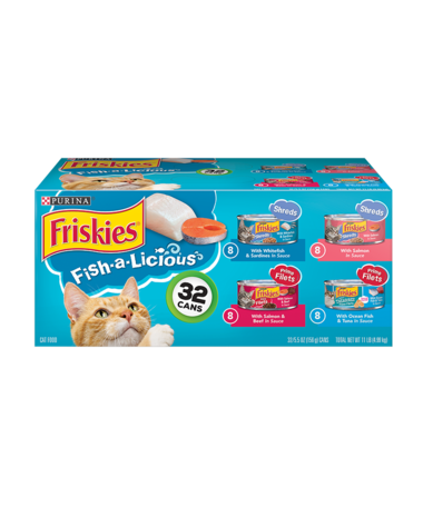 Friskies Fish a Licious Wet Cat Food Variety Pack