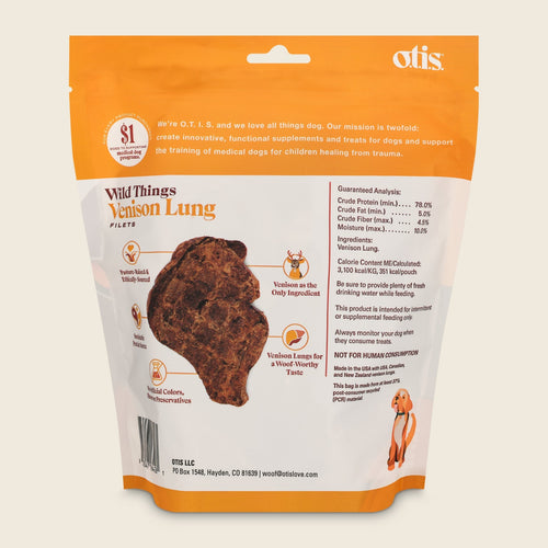 Otis Wild Things Venison Lung Filets Dog Treats