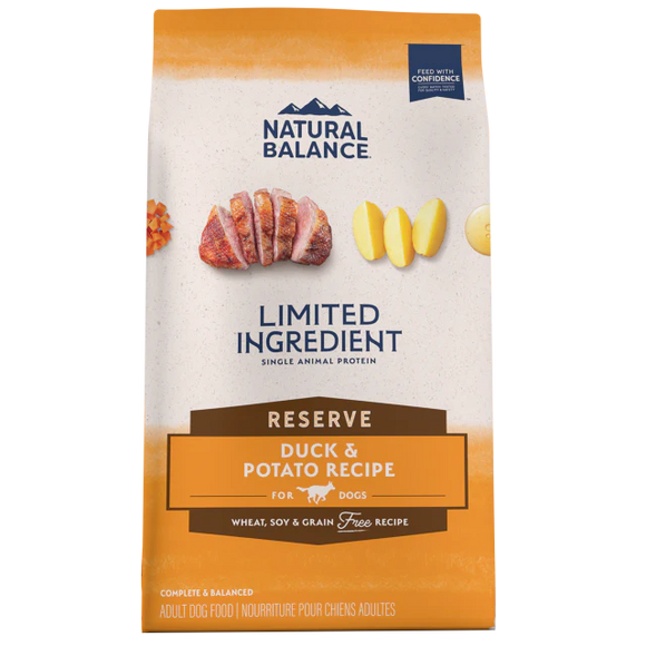 Natural Balance Limited Ingredient Reserve Grain Free Duck & Potato Recipe Dry Dog Formula (22 lb)