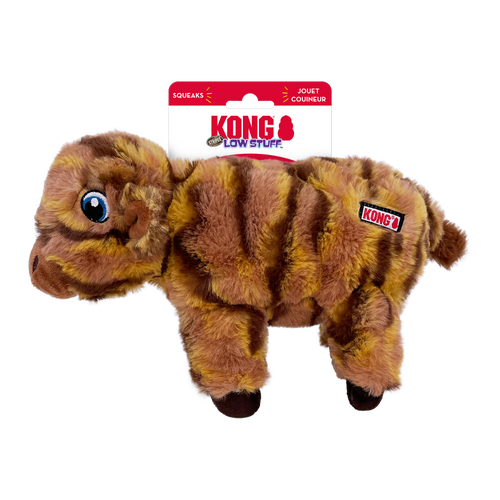 KONG Low Stuff Stripes Cow Dog Toy