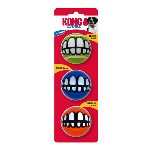 KONG Grinz By Rogz Variety 3-Pk Dog Toy