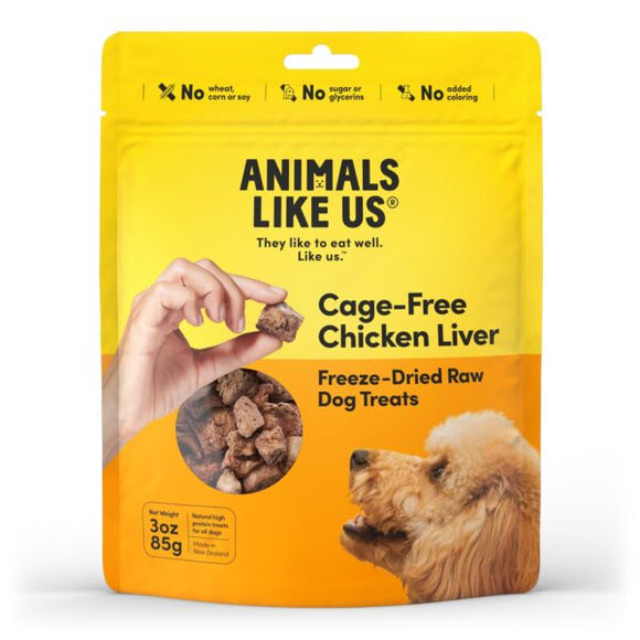 Animals Like Us Dog Treats Cage-Free Chicken Liver (3 oz)