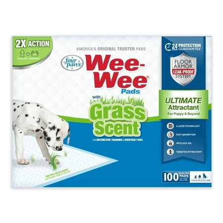 Four Paws Wee-Wee® Dog Pee Pads With Grass Scent (50 Count)