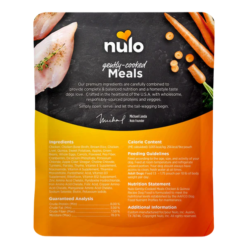 Nulo Gently-Cooked Meals Chicken & Quinoa Recipe (9 oz)