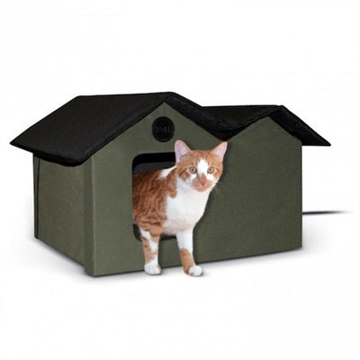 K&H Outdoor Kitty House Extra Wide Heated* (Red)