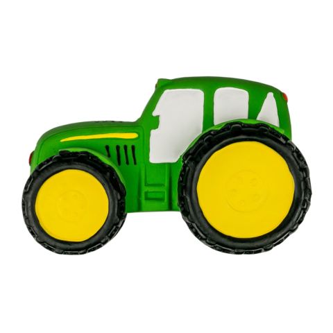 Territory Green Tractor Latex Squaker Dog Toy