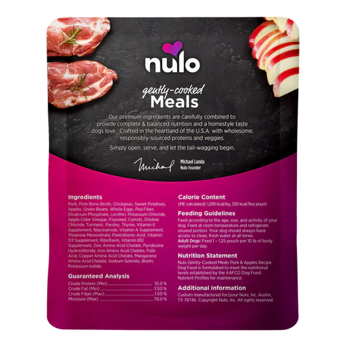 Nulo Gently-Cooked Meals Pork & Apple Recipe (9 oz)