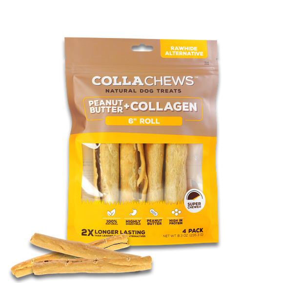 Collachews Peanut Butter+Collagen Rolls