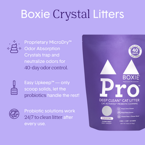 BoxiePro® Self-Cleaning Probiotic Crystal Non-Clumping Cat Litter