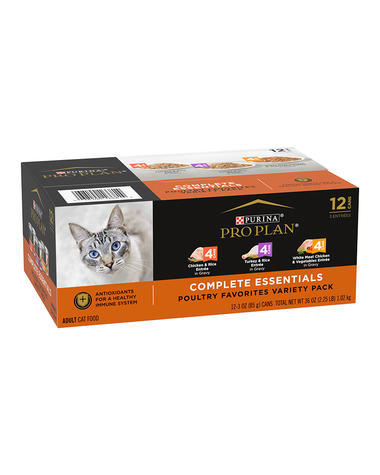 Purina Pro Plan Variety Pack Chicken & Turkey Entrees Wet Cat Food