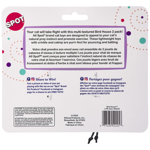 Ethical Pet Spot Birds and Homes 2 Pack Assorted Cat Toy