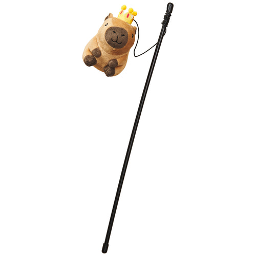Ethical Products Capybara W/Crown Teaser Wand Cat Toy