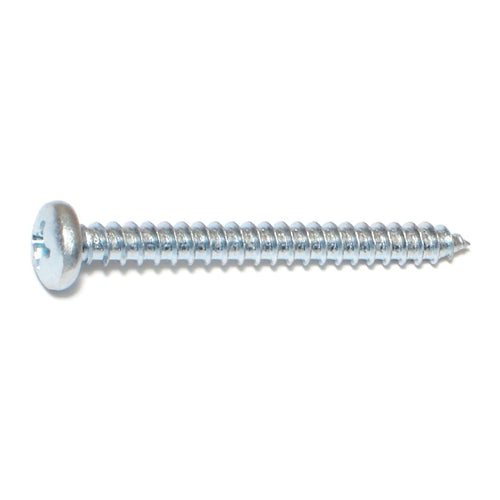 Monster Fastener Zinc Plated Steel Phillips Pan Head Sheet Metal Screws