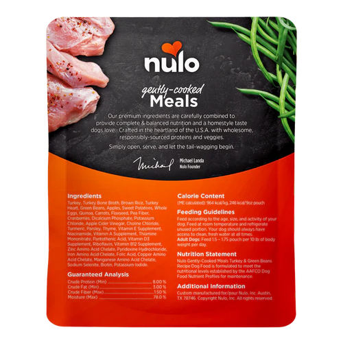 Nulo Gently-Cooked Meals Turkey & Green Beans Recipe (9 oz)