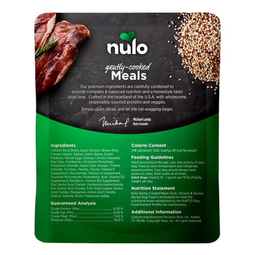 Nulo Gently-Cooked Meals Duck & Quinoa Recipe (9 oz)