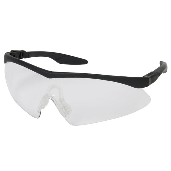 SAFETY WORKS Semi-Rimless Safety Glasses with Straight Temple and Clear Lens