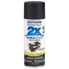 Painter's Touch 2X Spray Paint, Semi-Gloss Black, 12-oz.