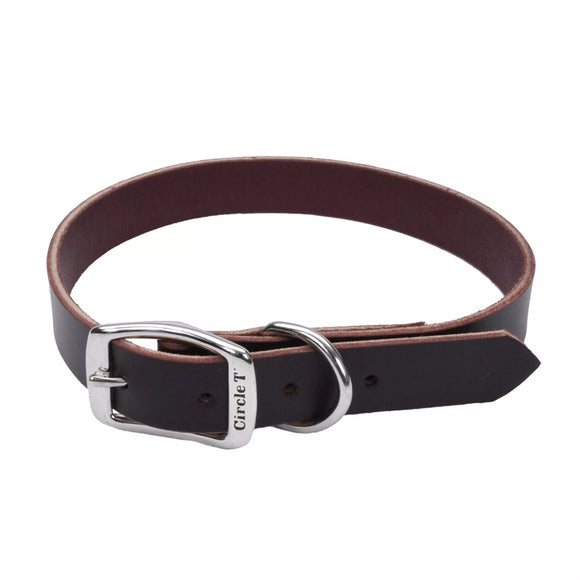 Coastal Pet Products Circle T Latigo Leather Town Dog Collar 3/8