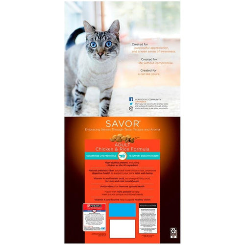 Purina Pro Plan Savor Chicken & Rice Formula Dry Cat Food