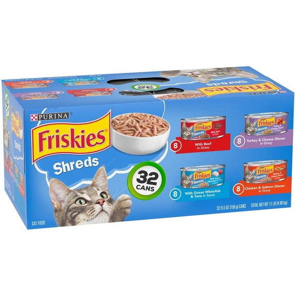 Friskies Shreds Variety Pack Canned Cat Food