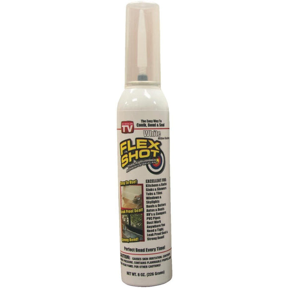 FLEX SHOT 8 Oz. Adhesive Rubber Sealant, White