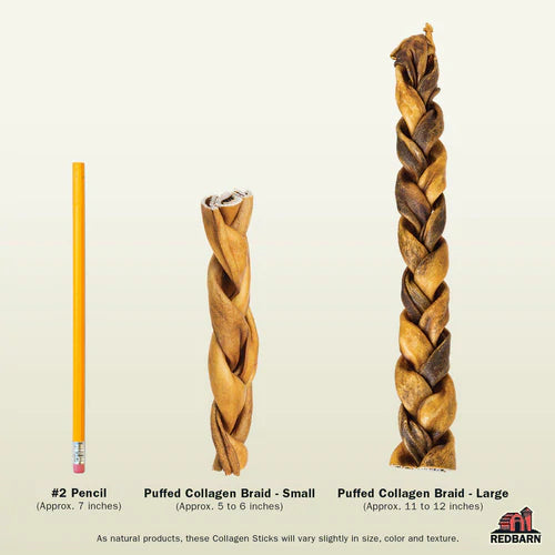 Redbarn Pet Products Puffed Collagen Braid